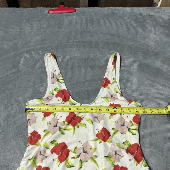 GANNI Floral One Piece‎ Swim Suit Allover Print Logo Size 40EU US 8 - Picture 6 of 7